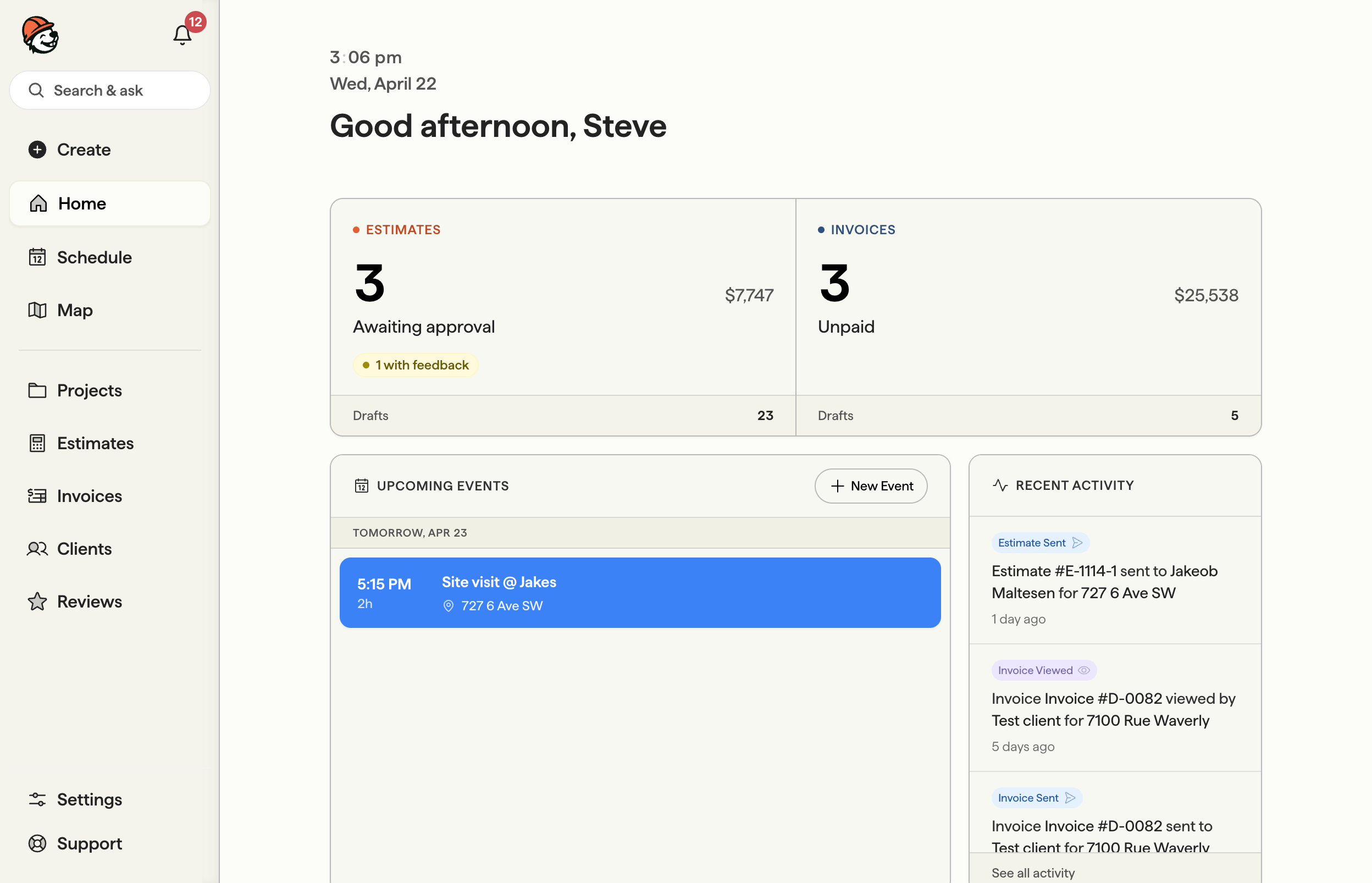 Dave app dashboard preview
